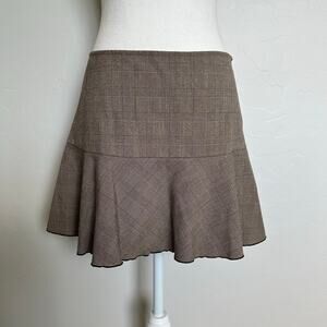 Plaid shimmery mini skirt
